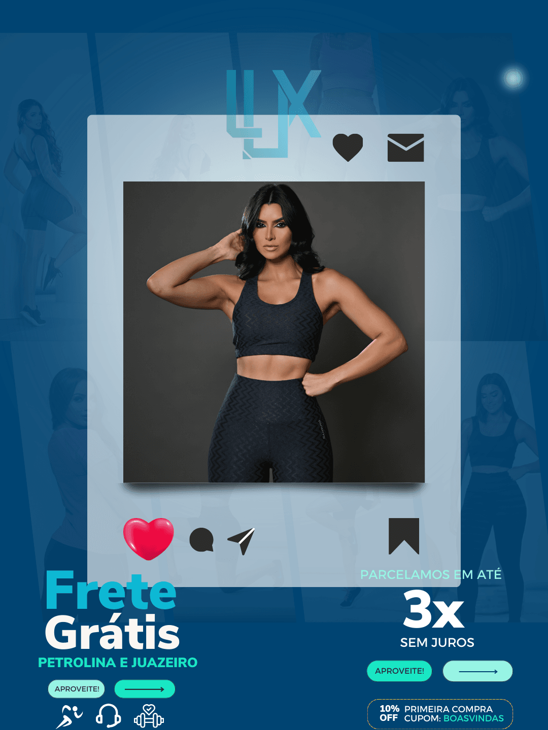 Lux moda Fitness. Conforto e Estilo para o Seu treino. A Lux trabalha com marcas de roupas fitness de alta qualidade e desenvolvidas pensando no cliente. Aceitamos todas as formas de pagamentos e parcelamento em até 3x. Frete Grátis para Petrolina e Juazeiro. Aproveite nossas ofertas no site luxmodafitness.com.br e siga nossas redes sociais @lux.pnz